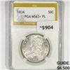 Image 1 : 1834 Capped Bust Half Dollar PGA-MS63+ PL