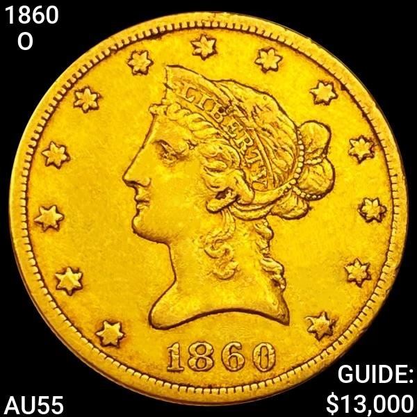 1860-O $10 Gold Eagle CHOICE AU
