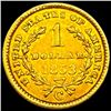 Image 2 : 1853-C Rare Gold Dollar CHOICE AU