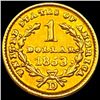 Image 2 : 1853-D Rare Gold Dollar CHOICE AU