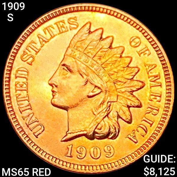 1909-S Indian Head Cent GEM BU RED