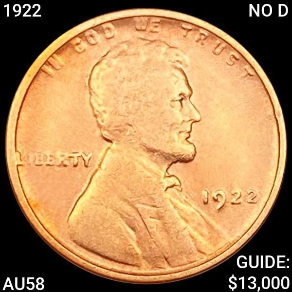 1922 No D Lincoln Wheat Cent CHOICE AU