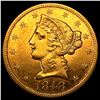Image 1 : 1848 $5 Gold Half Eagle UNCIRCULATED