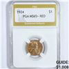 Image 1 : 1924 Wheat Cent PGA-MS65+ Red