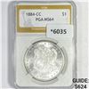 Image 1 : 1884-CC Morgan Silver Dollar PGA-MS64