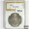 Image 1 : 1880-S Morgan Silver Dollar PGA-MS65+