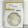 Image 1 : 1890-CC Morgan Silver Dollar PGA-MS64