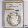 Image 1 : 1878-CC Morgan Silver Dollar PGA-MS64+ PL