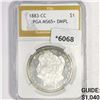 Image 1 : 1883-CC Morgan Silver Dollar PGA-MS65+ DMPL