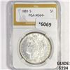 1881-S Morgan Silver Dollar PGA-MS64+