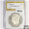 1878-CC Morgan Silver Dollar PGA-MS64+ PL