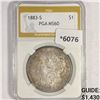 Image 1 : 1883-S Morgan Silver Dollar PGA-MS60