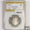 Image 1 : 1917 Rainbow Walking Liberty Half Dollar PGA-MS65