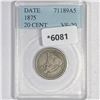 Image 2 : 1875 Twenty Cent Piece -VF20