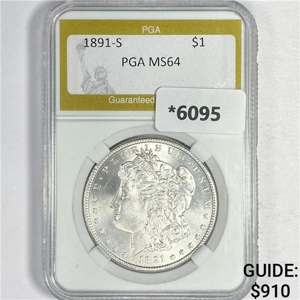 1891-S Morgan Silver Dollar PGA-MS64