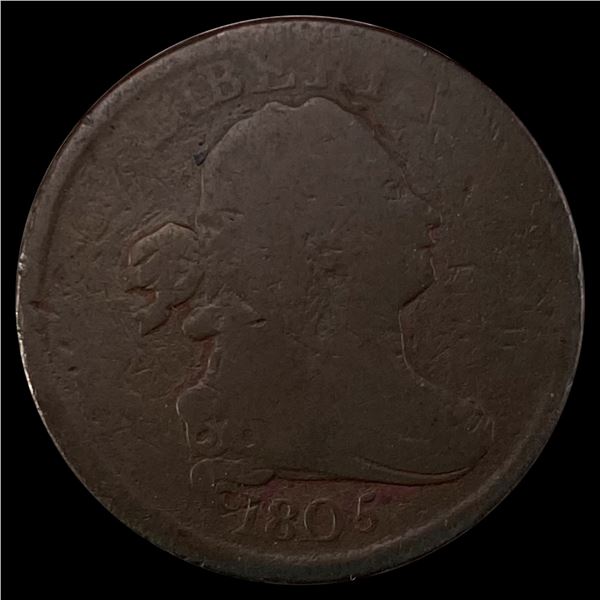 1805 Draped Bust Half Cent NICELY CIRCULATED