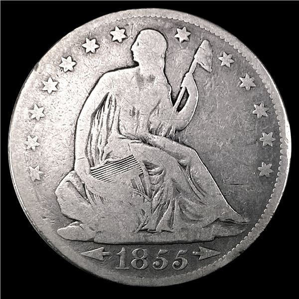 1855 Arrows Seated Liberty Half Dollar NICELY