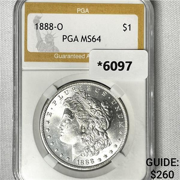 1888-O Morgan Silver Dollar PGA-MS64
