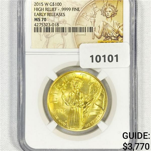 2015-W $100 1 oz American Gold Eagle NGC-MS70