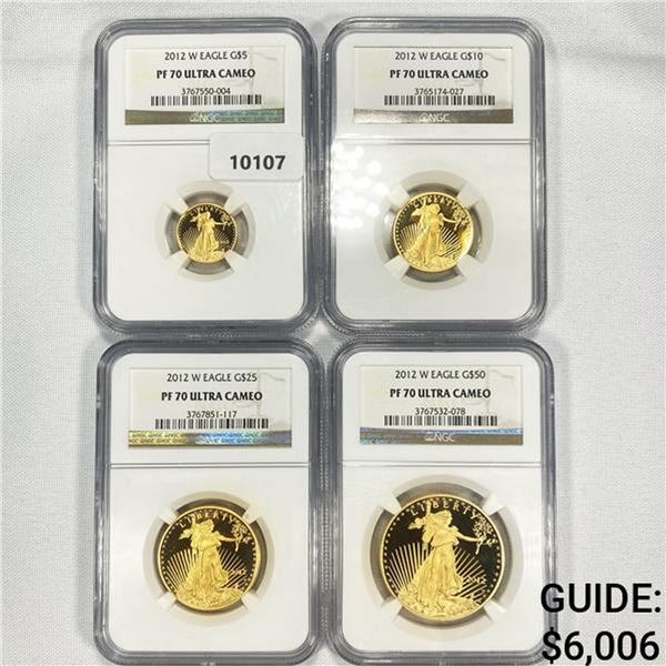2012-W Set (4) $5, $10, $25, $50 American Gold