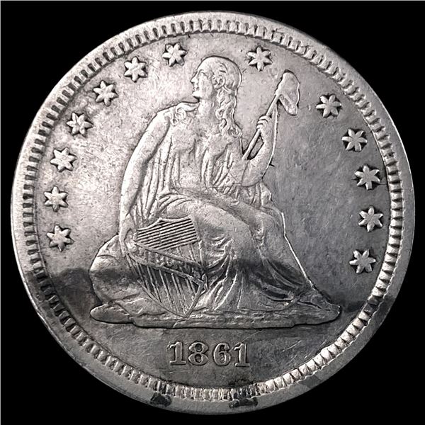 1861 Seated Liberty Quarter CLOSELY UNCIRCULATED