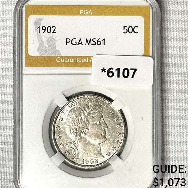 1902 Barber Half Dollar PGA-MS61
