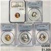 Image 1 : 1950 Proof Set (5) 1C, 5C, 10C, 25C, 50C