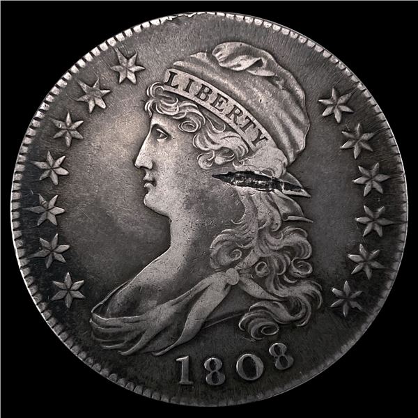 1808 Capped Bust Half Dollar ABOUT UNCIRCULATED