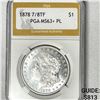 Image 1 : 1878 7/8TF Morgan Silver Dollar PGA-MS63+ PL