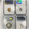 Image 2 : 1954 Proof Set (4) 1C, 10C, 25C, 50C