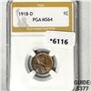 Image 1 : 1918-D Wheat Cent PGA-MS64