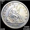 Image 1 : 1867-S Seated Liberty Quarter CHOICE AU