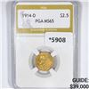 Image 1 : 1914-D $2.50 Gold Quarter Eagle PGA-MS65