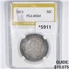 1813 Capped Bust Half Dollar PGA-MS64