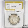 1918 Walking Liberty Half Dollar PGA-MS67