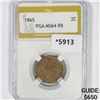 Image 1 : 1865 Two Cent Piece PGA-MS64 RB
