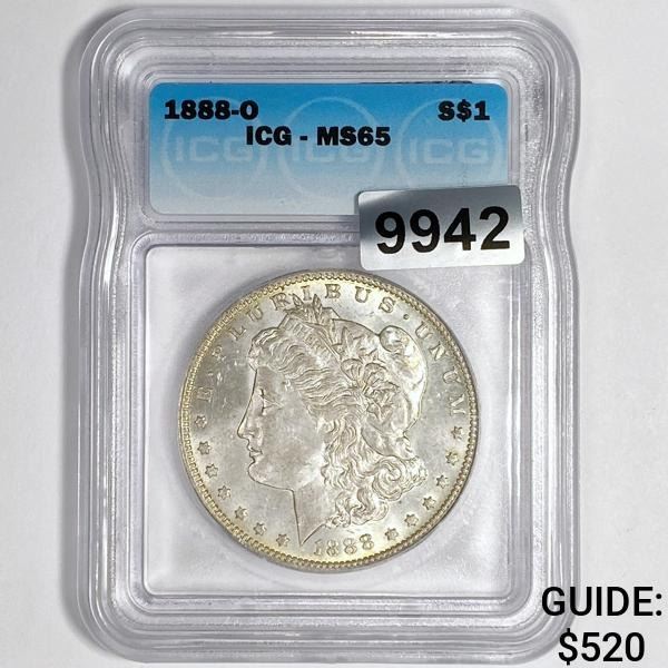 1888-O Morgan Silver Dollar ICG-MS65