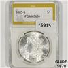 1885-S Morgan Silver Dollar PGA-MS63+