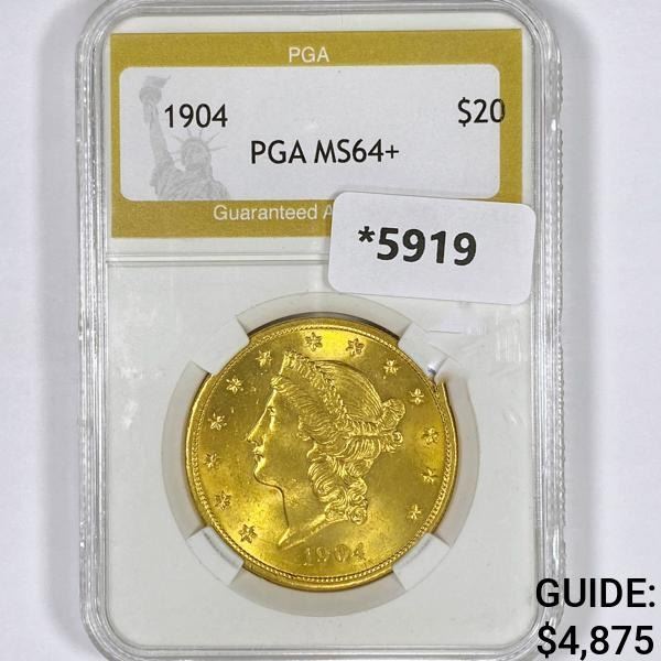 1904 $20 Gold Double Eagle PGA-MS64+
