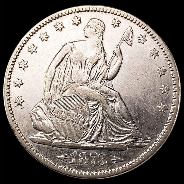 1873 Arrows Seated Liberty Half Dollar