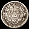 Image 2 : 1853 Arrows Seated Liberty Half Dime LIGHTLY