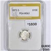 1872-S Seated Liberty Half Dime PGA-MS63