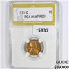 Image 1 : 1931-D Wheat Cent PGA-MS67 RED