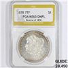 Image 1 : 1878 7TF Morgan Silver Dollar PGA-MS65 DMPL Rev