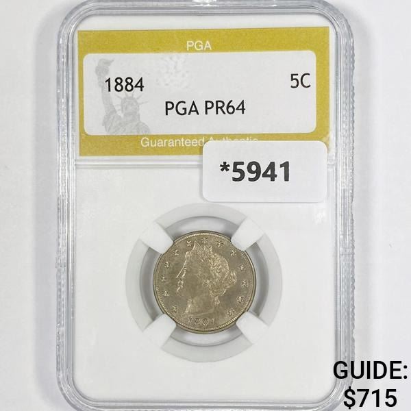 1884 Liberty Victory Nickel PGA-PR64