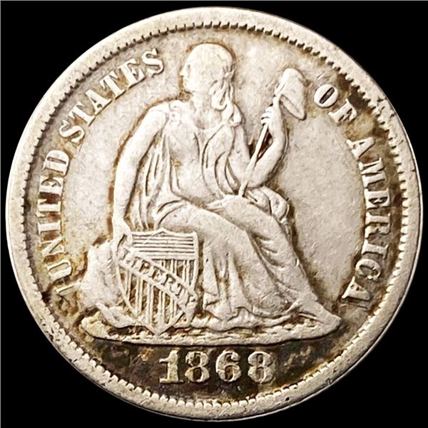 1868-S Seated Liberty Dime ABOUT UNCIRCULATED