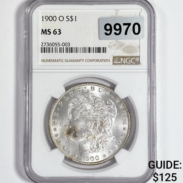 1900-O Morgan Silver Dollar NGC-MS63