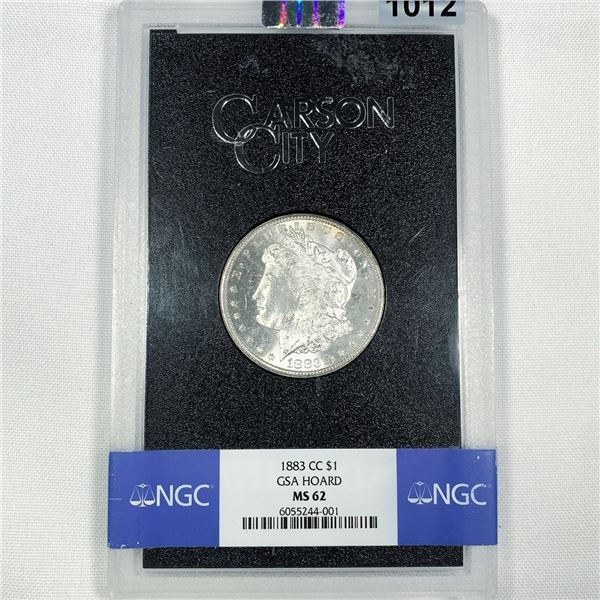 1883-CC Morgan Silver Dollar -MS62 GSA
