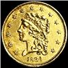 1834 $2.50 Gold Quarter Eagle UNCIRCULATED