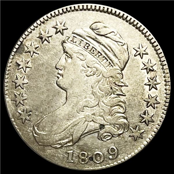 1809 Capped Bust Half Dollar LIGHTLY CIRCULATED